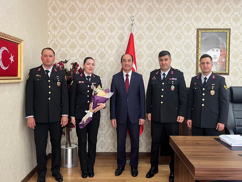 İlçe Jandarma Komutanlığından Kaymakam Ahmet ALTINTAŞ’a Jandarma Teşkilatının 186’inci Kuruluş Yıldönümü Ziyareti